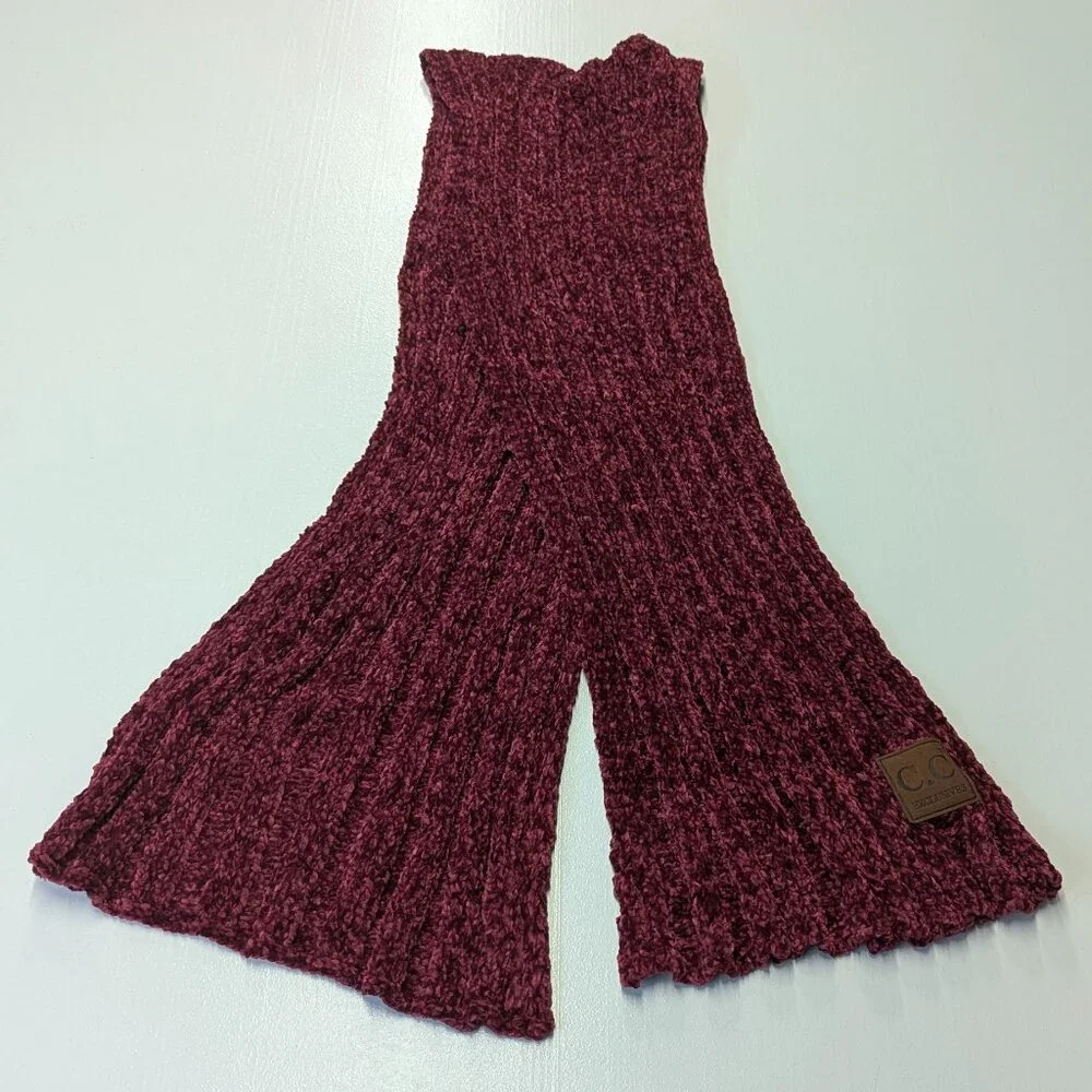 C.C Exclusives Heathered Wine Chenille Scarf